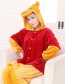 Fashion Red+yellow Winnie The Pooh Decorated Simple Nightgown