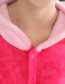Fashion Pink+plum Red Pipi Pig Shape Decorated Simple Nightgown