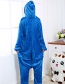 Fashion Sapphire Blue Shark Shape Decorated Simple Nightgown
