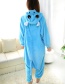 Fashion Blue+white Hippo Shape Decorated Simple Nightgown