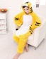 Fashion Yellow+white Tiger Shape Decorated Simple Nightgown