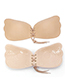 Fashion Beige Pure Color Decorated Wings Shape Magic Bra(without Steel Ring)