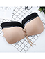 Fashion Black Pure Color Decorated Wings Shape Magic Bra(without Steel Ring)