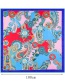 Fashion Sapphire Blue Cashew Nuts&flower Pattern Decorated Simple Scarf