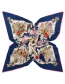 Fashion Blue Bowknot&ribbon Pattern Decorated Simple Scarf