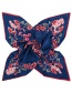 Fashion Blue Flower Pattern Decorated Simple Scarf