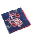 Fashion Navy Flower Pattern Decorated Simple Scarf