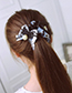 Fashion Navy Flower Shape Decorated Simple Hair Claw