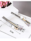 Fashion Gold Color Diamond&pearl Decorated Simple Hair Pin