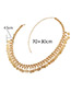 Fashion Gold Color Coins Shape Decorated Simple Body Chain