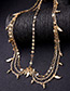 Fashion Gold Color Pure Color Decorated Simple Hair Chain