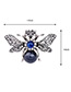 Fashion Dark Blue Diamond&pearl Decorated Simple Brooch