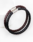 Fashion Black Buckle Shape Decorated Simple Bracelet