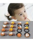 Fashion Brown Egg Shape Decorated Simple Hair Pin