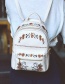 Fashion Gray Embroidery Flower Decorated Simple Backpack