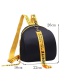 Fashion Black Colored Ribbon Decorated Simple Backpack