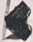 Fashion Black Flower Shape Decorated Simple Briefs