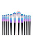 Fashion Multi-color Cone Shape Decorated Simple Makeup Brush (12 Pcs)