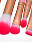 Fashion Pink+white Sector Shape Decorated Simple Makeup Brush (12 Pcs)