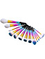 Fashion Multi-color Sector Shape Decorated Simple Makeup Brush (13 Pcs)