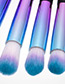 Fashion Black+blue Cone Shape Decorated Simple Makeup Brush (19 Pcs)