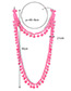 Fashion Pink Fuzzy Balls Decorated Multi-layer Necklace