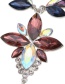 Elegant Multi-color Oval Shape Diamond Decorated Simple Anklet
