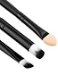 Trendy Black Pure Color Decorated Simple Makeup Brush(6pcs)