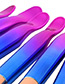 Trendy Blue+purple Color Matching Decorated Makeup Brush(6pcs)