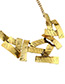 Fashion Gold Color Sqaure Shape Decorated Pure Color Necklace