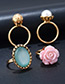 Fashion Gold Color Flower&pearls Decorated Simple Ring Sets (4pcs)