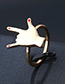 Fashion Gold Color Finger Shape Decorated Pure Color Ring