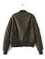Fashion Armygreen Patch Decorated Long Sleeves Jacket