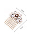 Elegant Gold Color Oval Shape Diamond Decorated Hairpin
