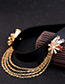 Vintage Black+gold Color Metal Chain Decorated Choker