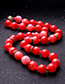 Lovely Red Pure Color Decorated Necklace