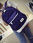 Fashion Dark Blue Dot Shape Decorated Backpack (3pcs)