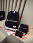 Fashion Dark Blue Dot Shape Decorated Backpack (3pcs)