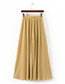 Elegant Gold Color Tassel Decorated Wide-leg Trousers