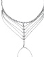 Fashion Silver Color Round Shape Diamond Decorated Multilayer Anklet