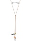 Fashion Gold Color+silver Color Metal Round Shape Pendant Decorated Double Layer Necklace
