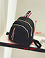 Fashion Black Ribbon Decorated Backpack
