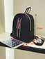 Fashion Black Double Zipper Decorated Backpack