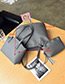 Elegant Dark Gray Round Shape Decorated Bags (3pcs)