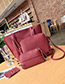Fashion Pink Pure Color Decorated Bags (4pcs)