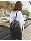 Fashion Black Rivet Decorated Simple Backpack