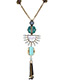 Fashion Antique Gold Tassel Decorated Simple Necklace