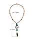 Fashion Antique Gold Tassel Decorated Simple Necklace