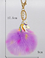 Fashion Multi-color Unicorn&fuzzy Ball Decorated Simple Key Chain