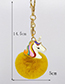 Fashion Whtie Unicorn&fuzzy Ball Decorated Simple Key Chain